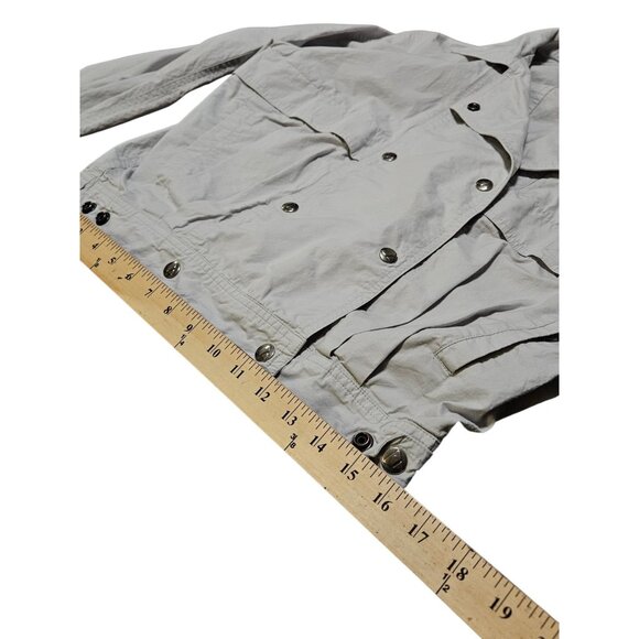 Lizsport Liz Claiborne Men's Small Outerwear Vinyage Jacket Pockets Gray - Picture 9 of 11